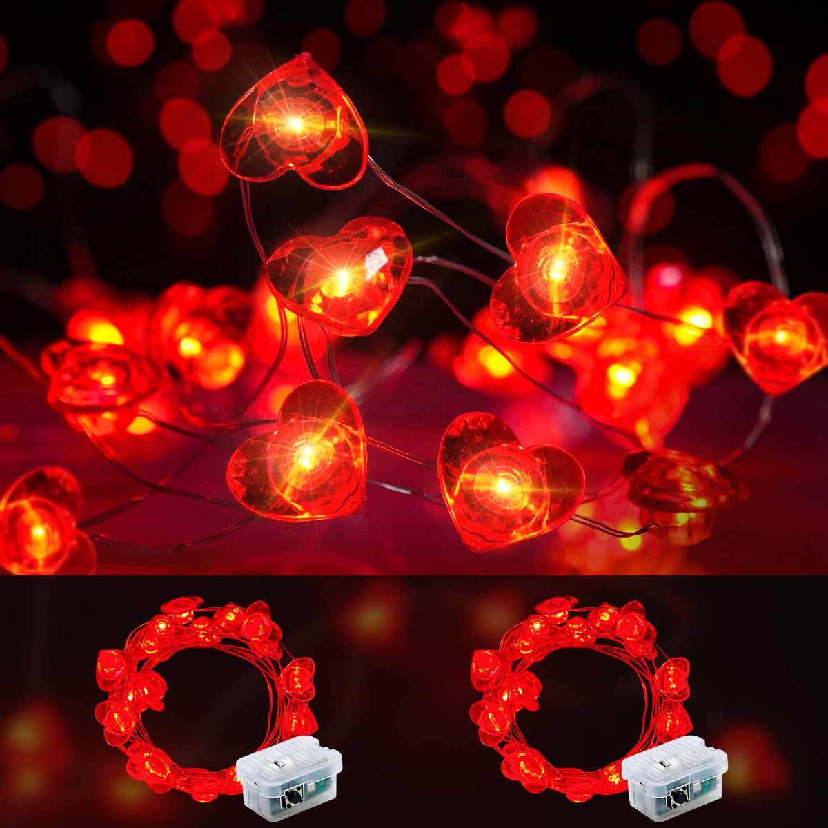 Aurora Glow Firefly String Lights Battery Powered LED for Sleep Friendly Ambient Lighting and Allergy Conscious Homes