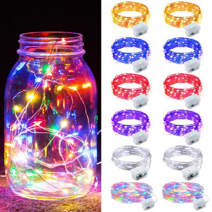 Aurora Glow Firefly String Lights Battery Powered LED for Sleep Friendly Ambient Lighting and Allergy Conscious Homes