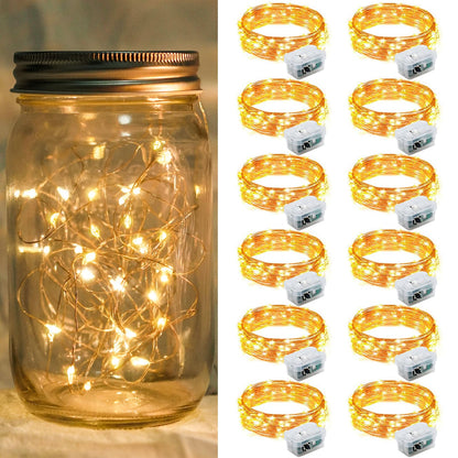 Aurora Glow Firefly String Lights Battery Powered LED for Sleep Friendly Ambient Lighting and Allergy Conscious Homes