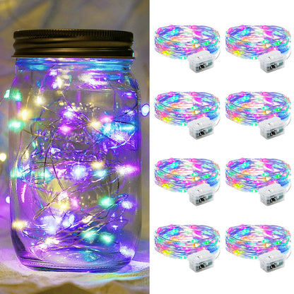 Aurora Glow Firefly String Lights Battery Powered LED for Sleep Friendly Ambient Lighting and Allergy Conscious Homes