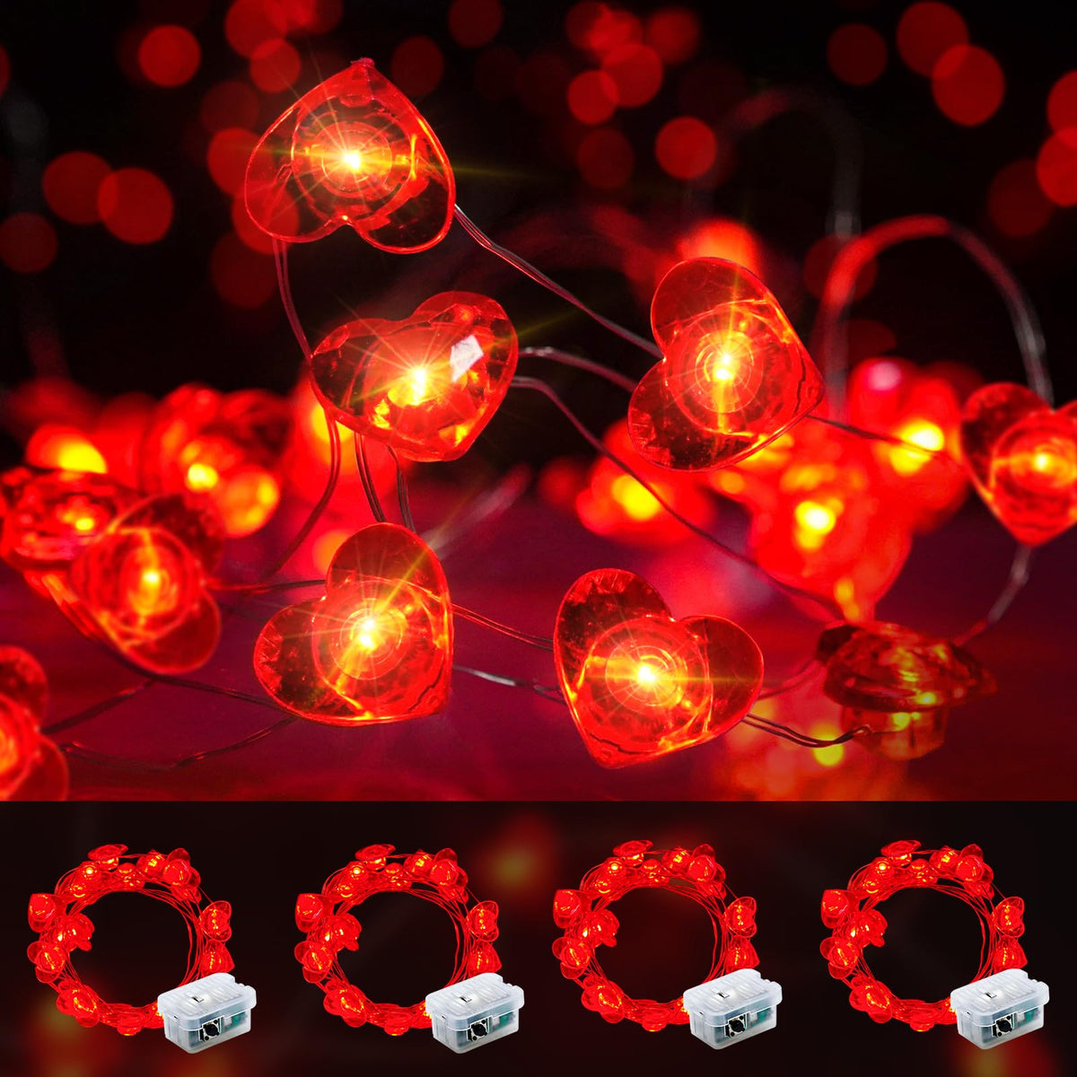 Aurora Glow Firefly String Lights Battery Powered LED for Sleep Friendly Ambient Lighting and Allergy Conscious Homes