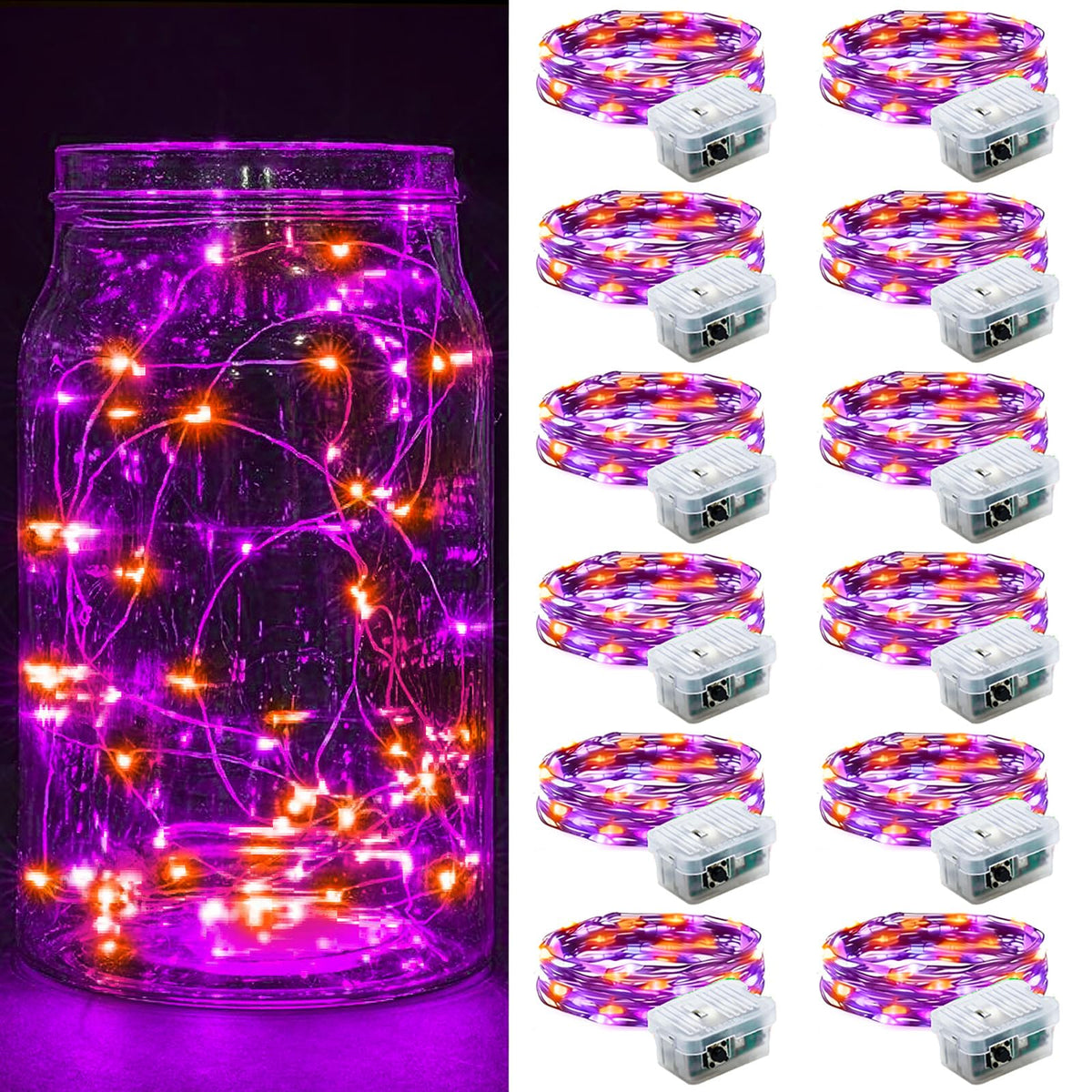 Aurora Glow Firefly String Lights Battery Powered LED for Sleep Friendly Ambient Lighting and Allergy Conscious Homes