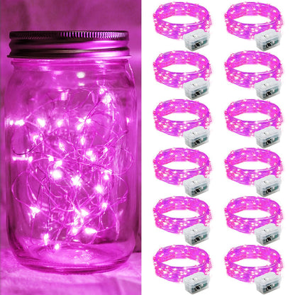 Aurora Glow Firefly String Lights Battery Powered LED for Sleep Friendly Ambient Lighting and Allergy Conscious Homes