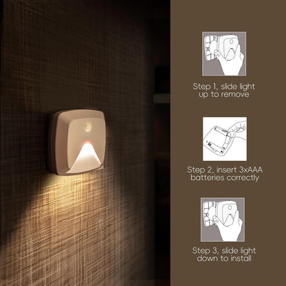 Aurora Glow LED Night Lights – Cordless, Tool-Free Lighting for a Calm Minimalist Interior