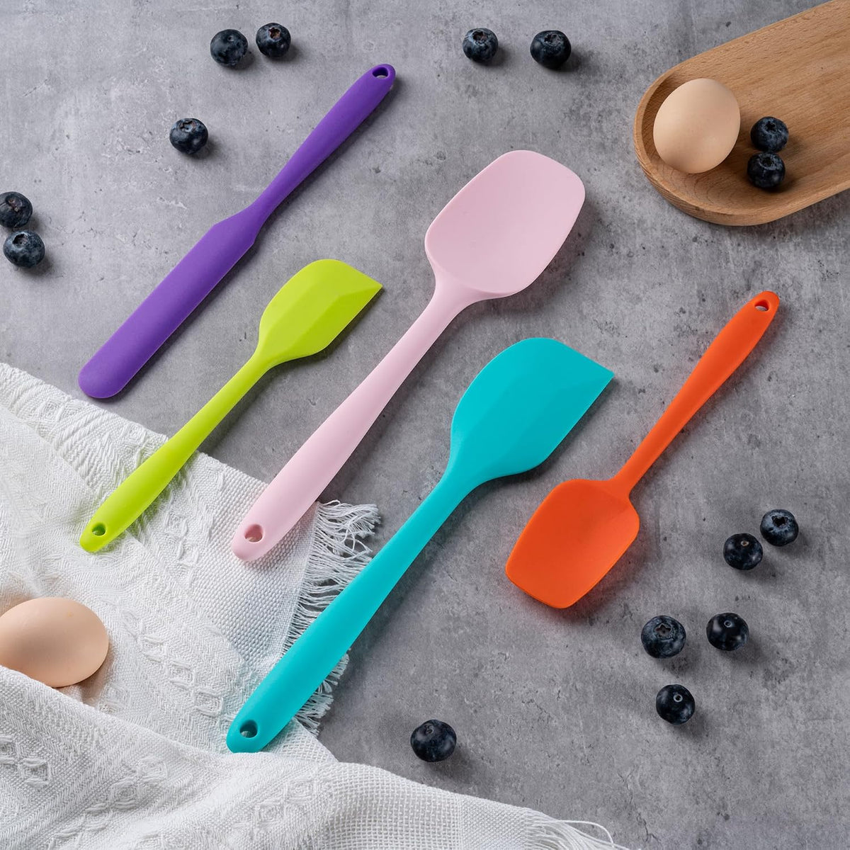 Aurora Latex-Free Lead-Free Silicone Spatula Set – Safe Non-Stick Cookware Tools Without Plastic Leaching
