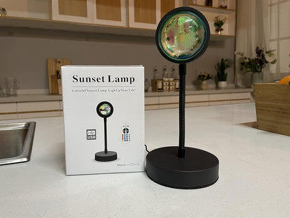 AuroraBeam LED Sunset Light – Toddler and Teen Room Decor, No Heat Weighted Base Lamp