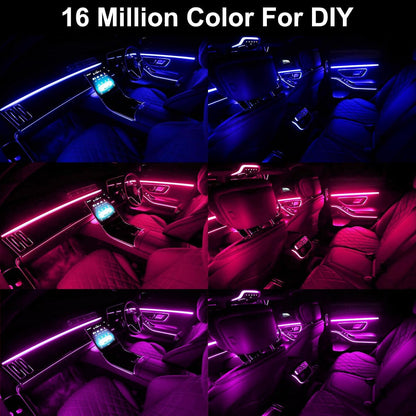 AuroraDrive Waterproof 5 in 1 RGB Car Interior LED Kit – Durable Accent Lighting for Truck Cab and Overland Vehicle Setups