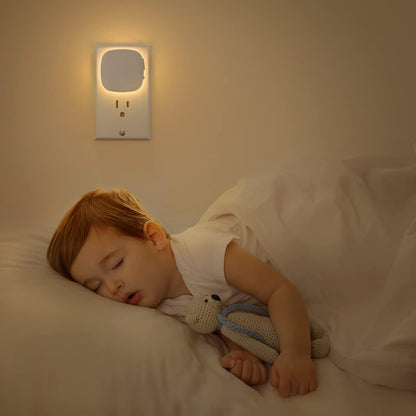 AUVON Dusk to Dawn Nightlight – V-0 Flame Retardant Plug in Light for Kids Room and Senior Living Spaces