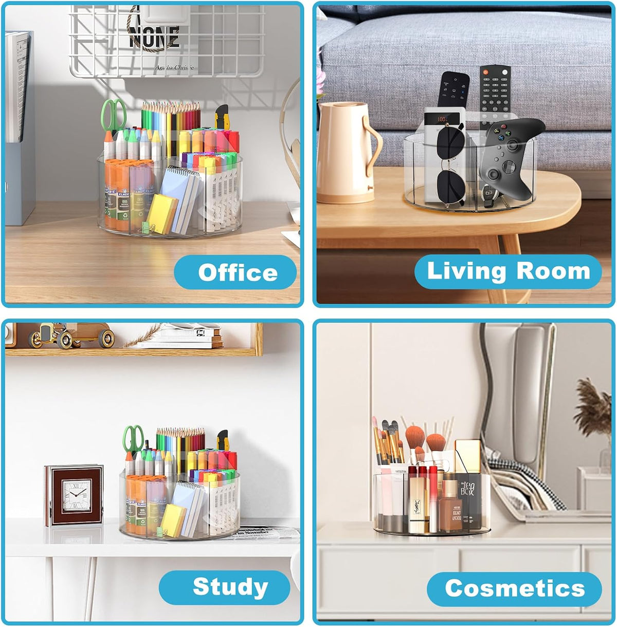 available in large (7.48 x 7.48 x 5.31 in) and medium (3.54 in height) sizes, single or 2-pack configurations