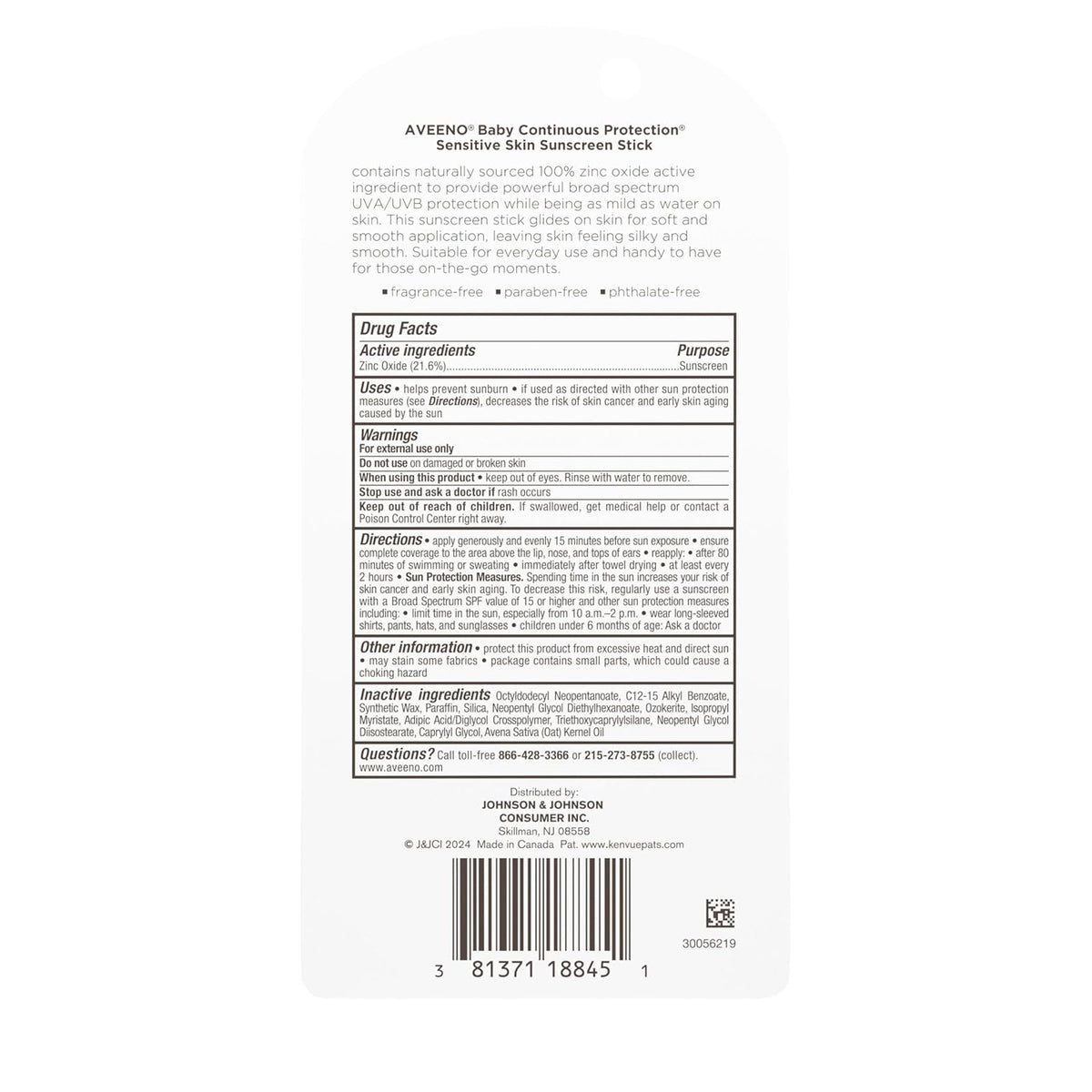Aveeno Baby Continuous Protection Mineral Sunscreen Stick – Chemical-Free Mineral SPF 50 Safe for Delicate Skin, Reef-Friendly for Cautious Caregivers