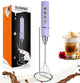 Rechargeable Frother with Stand - Purple