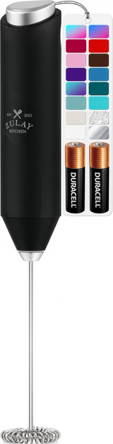 Zulay Kitchen Milk Frother Handheld - Uncluttered Kitchen Solution, One Tool Replacing Multiple Single-Use Whisks