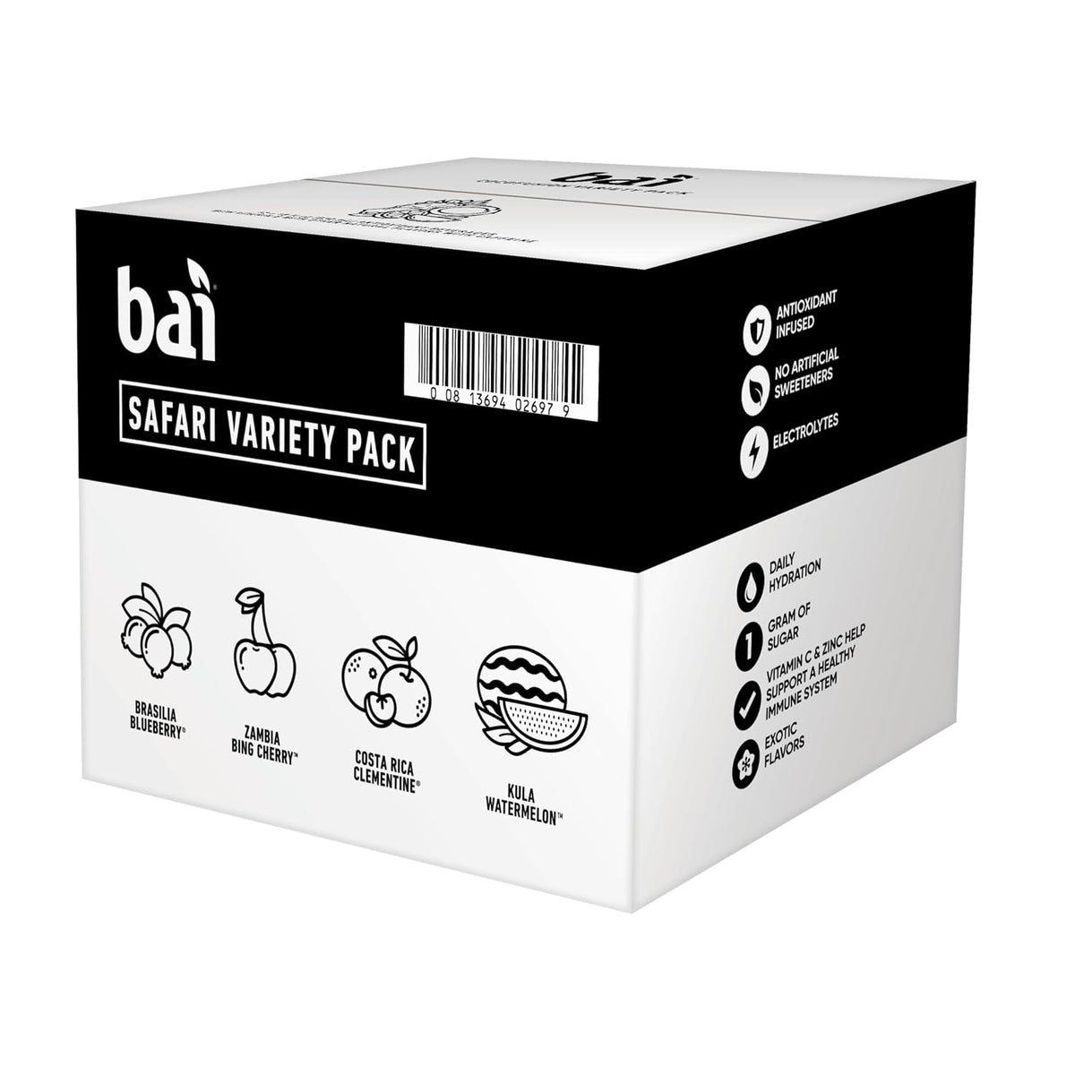 Bai Vitamin C Infused Water – Guilt Free Hydration for Health Conscious Adults, Antioxidant and Zinc Wellness Drink, 18 fl oz, 6 Pack