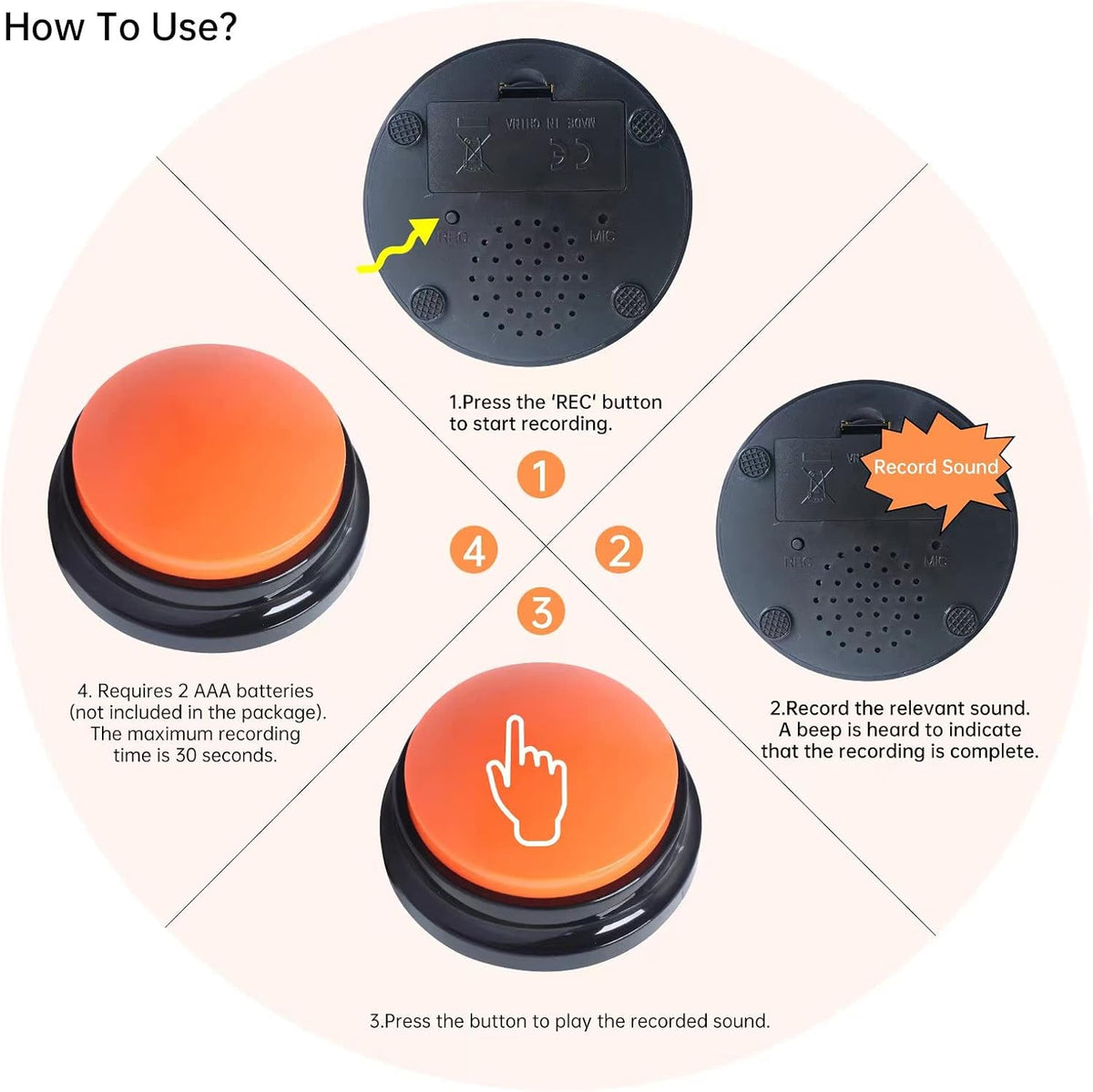 battery-operated design (batteries not included) for fully wireless portability