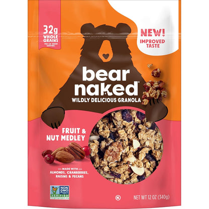 Bear Naked Granola Cereal – After-School Snack Bowl for Active Kids and Hungry Teens, 12oz Pouch