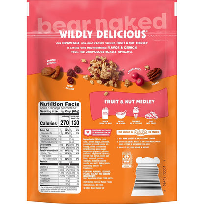 Bear Naked Granola Cereal – After-School Snack Bowl for Active Kids and Hungry Teens, 12oz Pouch