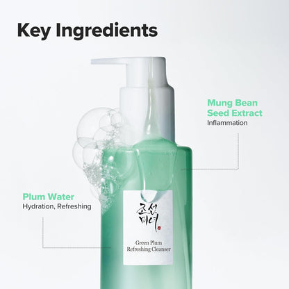 Beauty of Joseon Green Plum Refreshing Cleanser Gel – Romantic Valentine's Day Gift for Skincare Lovers, Plum Blackhead Cleanser