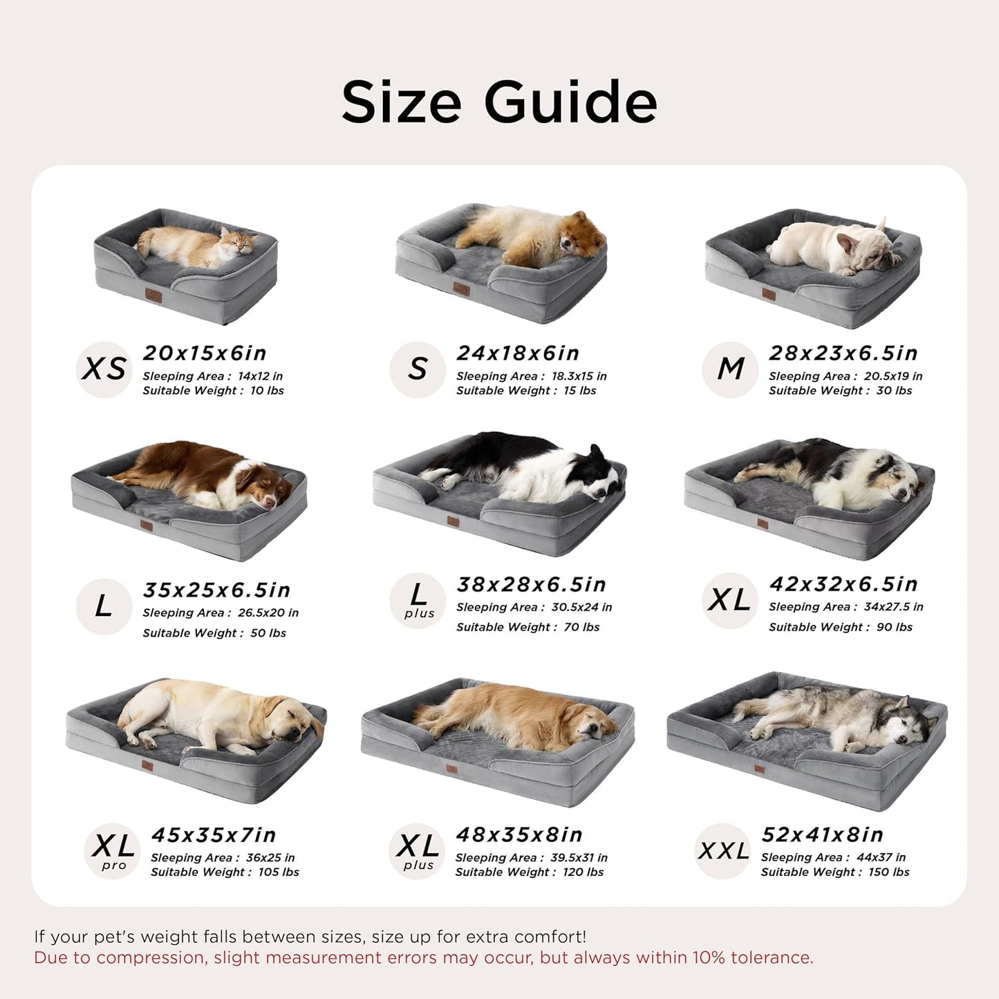 Bedsure Nonskid Orthopedic Dog Bed – Slip-Resistant Resting Spot for Elderly Large Breeds