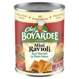 Chef Boyardee Mini Beef Ravioli, Ready in Minutes Microwave Meal for After-School Snack, 15 oz Can