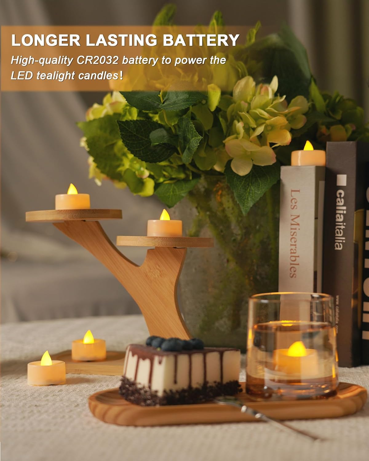 BEICHI LED Votive Candles Set – Ready-to-Give Holiday Gift for Mom, Friend, and Coworkers, 24 Pack with Auto Timer