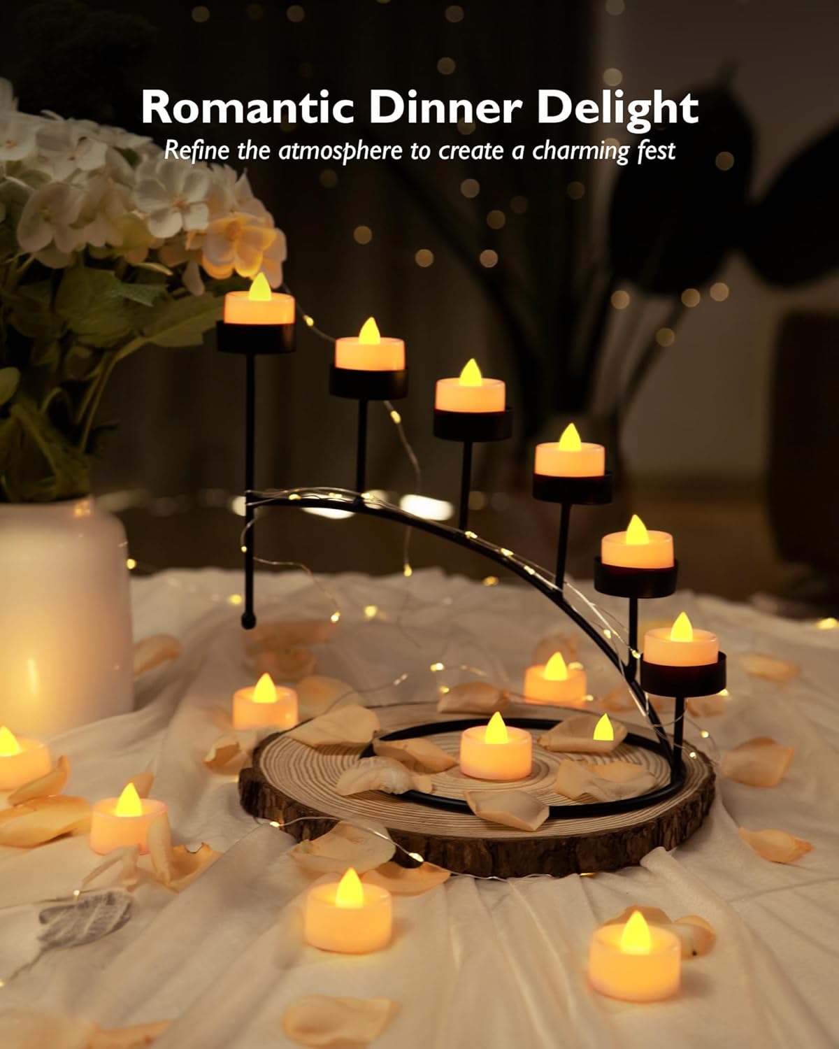 BEICHI LED Votive Candles Set – Ready-to-Give Holiday Gift for Mom, Friend, and Coworkers, 24 Pack with Auto Timer