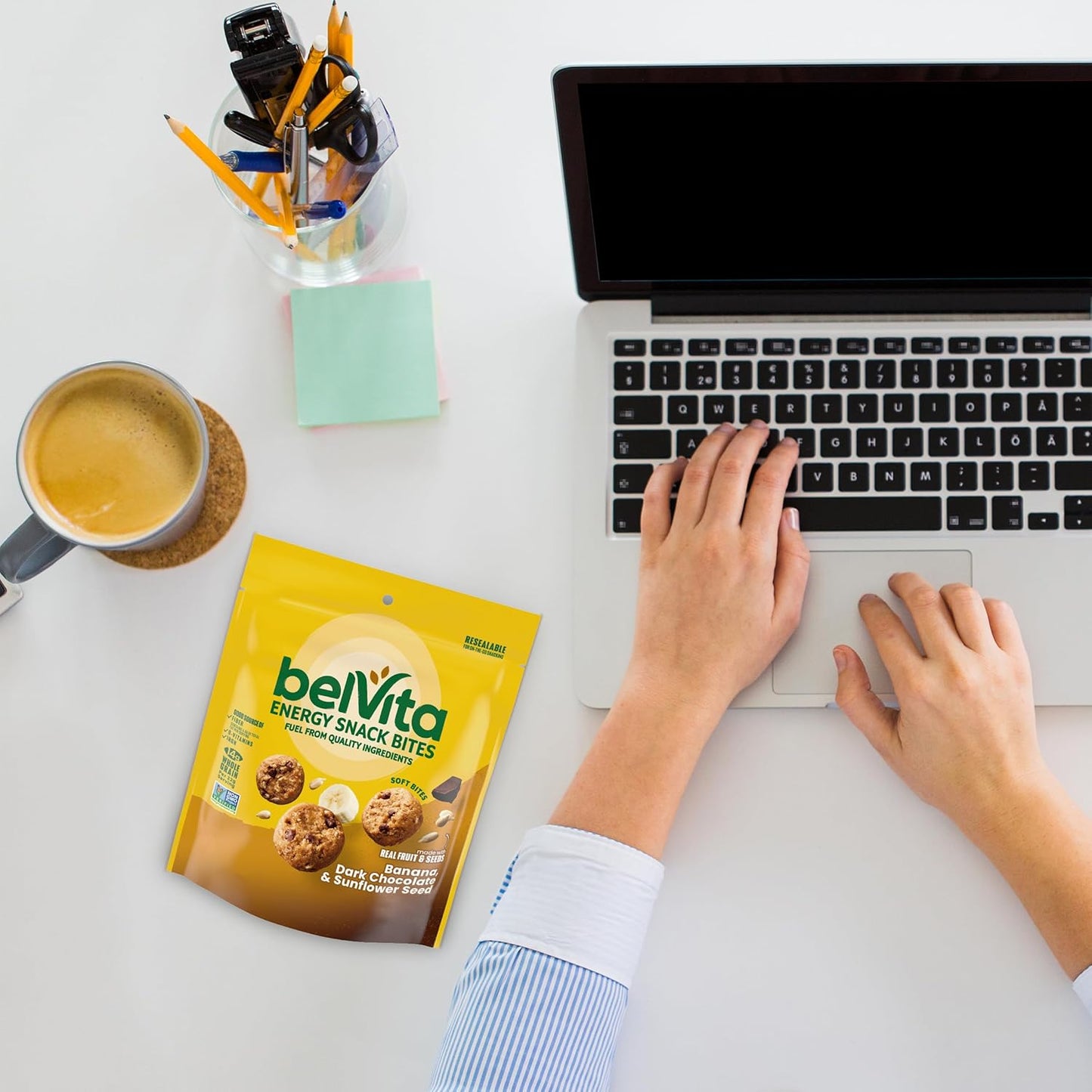 belVita Banana Dark Chocolate Snack Bites – Road Trip and Airport Travel Snack, Resealable 5 oz