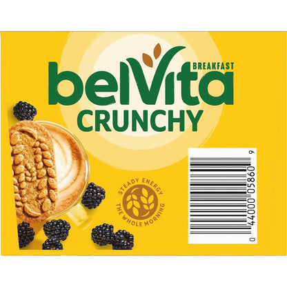 belVita Blueberry Breakfast Biscuits – Pantry Staple for Packing Lunchboxes and Activity Bags, 8 Single-Serve Packs