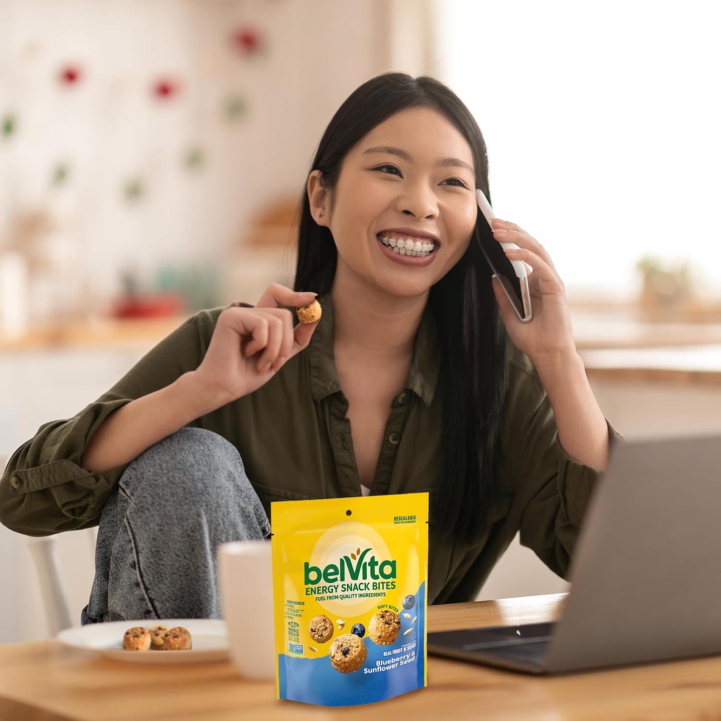belVita Blueberry Sunflower Soft-Baked Bites – After-School Snack for Hungry Kids