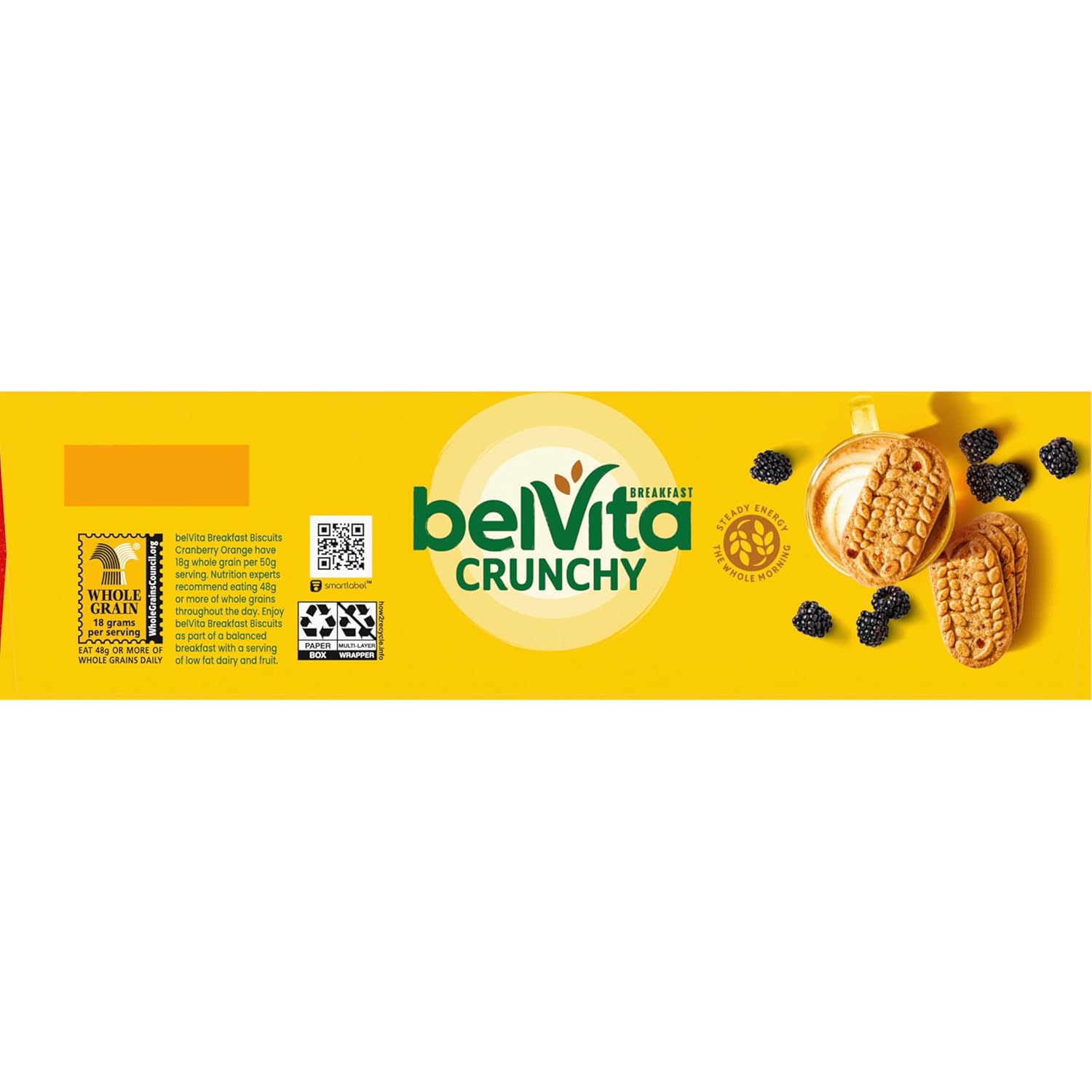 belVita Cranberry Orange Breakfast Biscuits – Kid-Friendly Grab-and-Go Snack for Backpacks and Car Rides, 14.08 oz Box