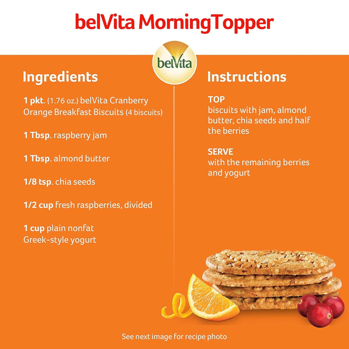 belVita Cranberry Orange Breakfast Biscuits – Kid-Friendly Grab-and-Go Snack for Backpacks and Car Rides, 14.08 oz Box