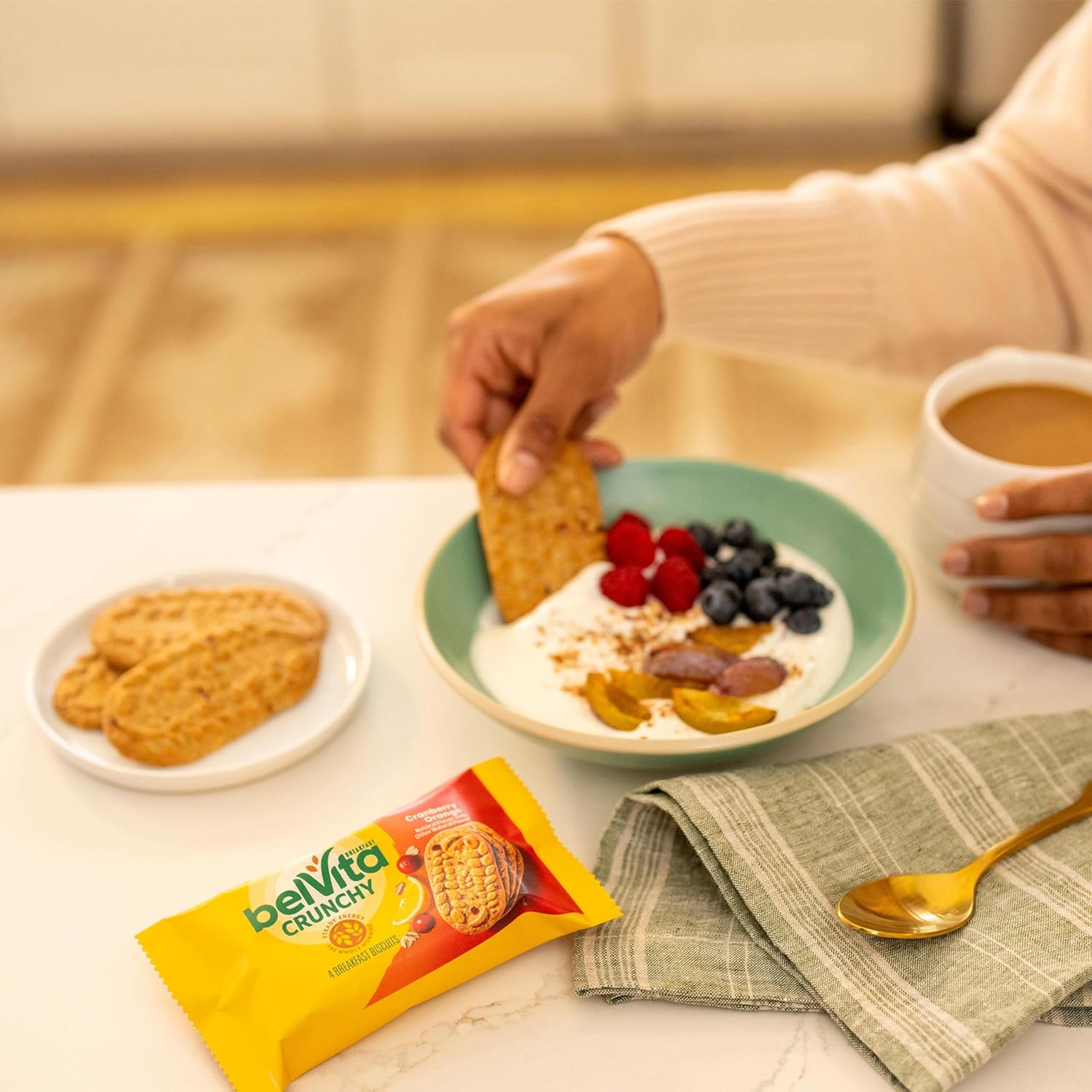 belVita Cranberry Orange Breakfast Biscuits – Kid-Friendly Grab-and-Go Snack for Backpacks and Car Rides, 14.08 oz Box
