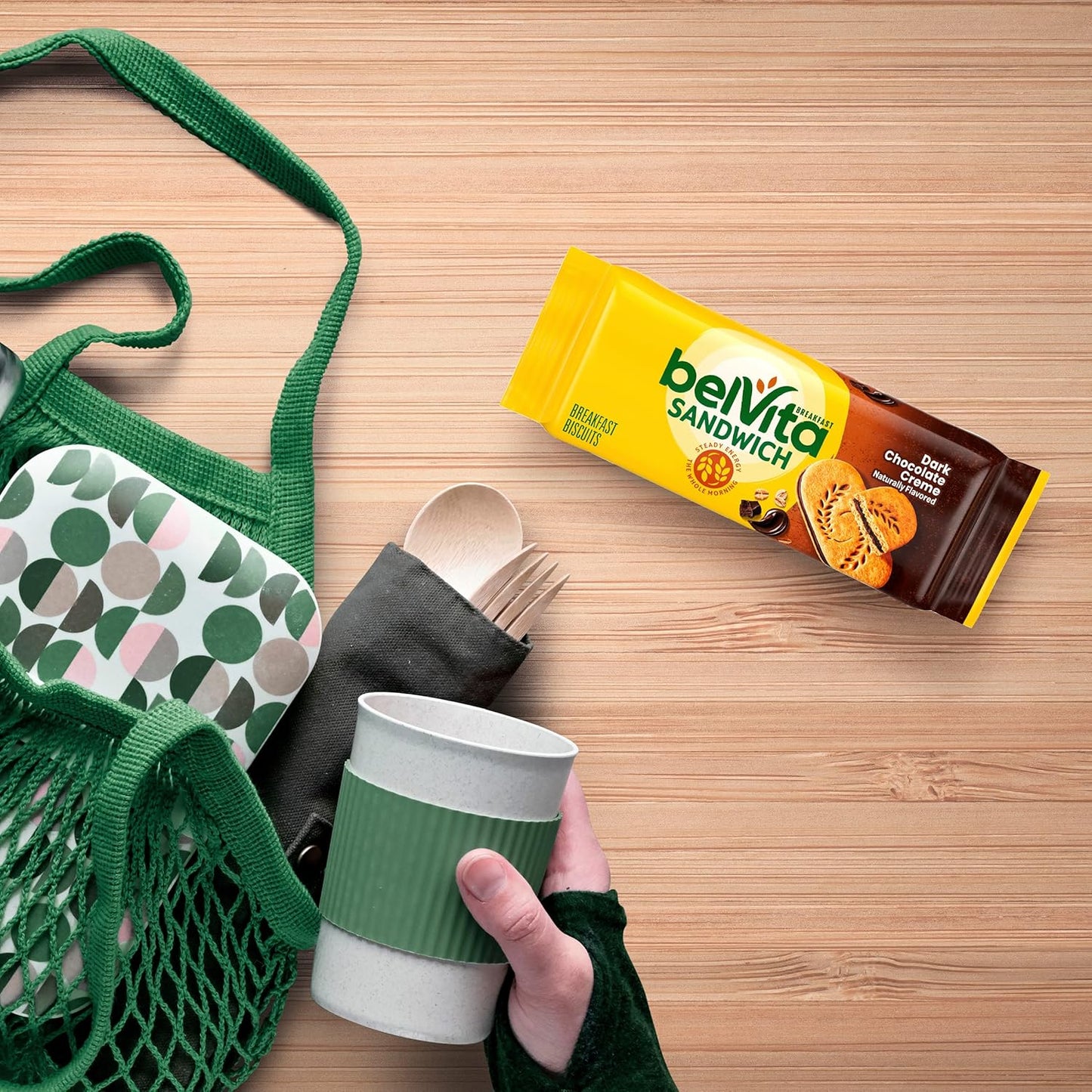 belVita Dark Chocolate Creme Biscuits – Portable Campus Energy for Long Lecture Days, 12-Pack Value Box