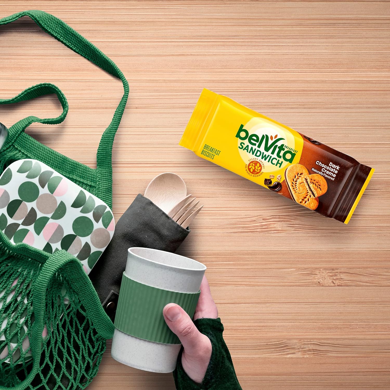 belVita Dark Chocolate Creme Biscuits – Portable Campus Energy for Long Lecture Days, 12-Pack Value Box