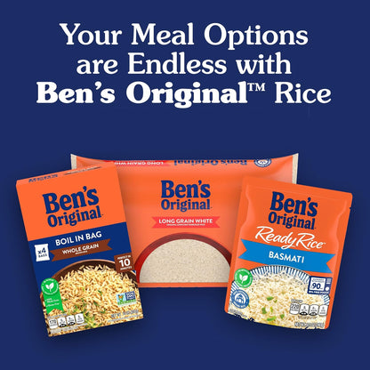 BEN'S ORIGINAL Converted Long Grain Rice, 5 lb Bag – No-Rinse, No-Fuss Weekday Side for Rice Cooker and Stovetop Meal Prep