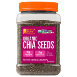 BetterBody Foods Organic Chia Seeds – Streamlined Whole Seed for Uncomplicated Breakfast and Baking