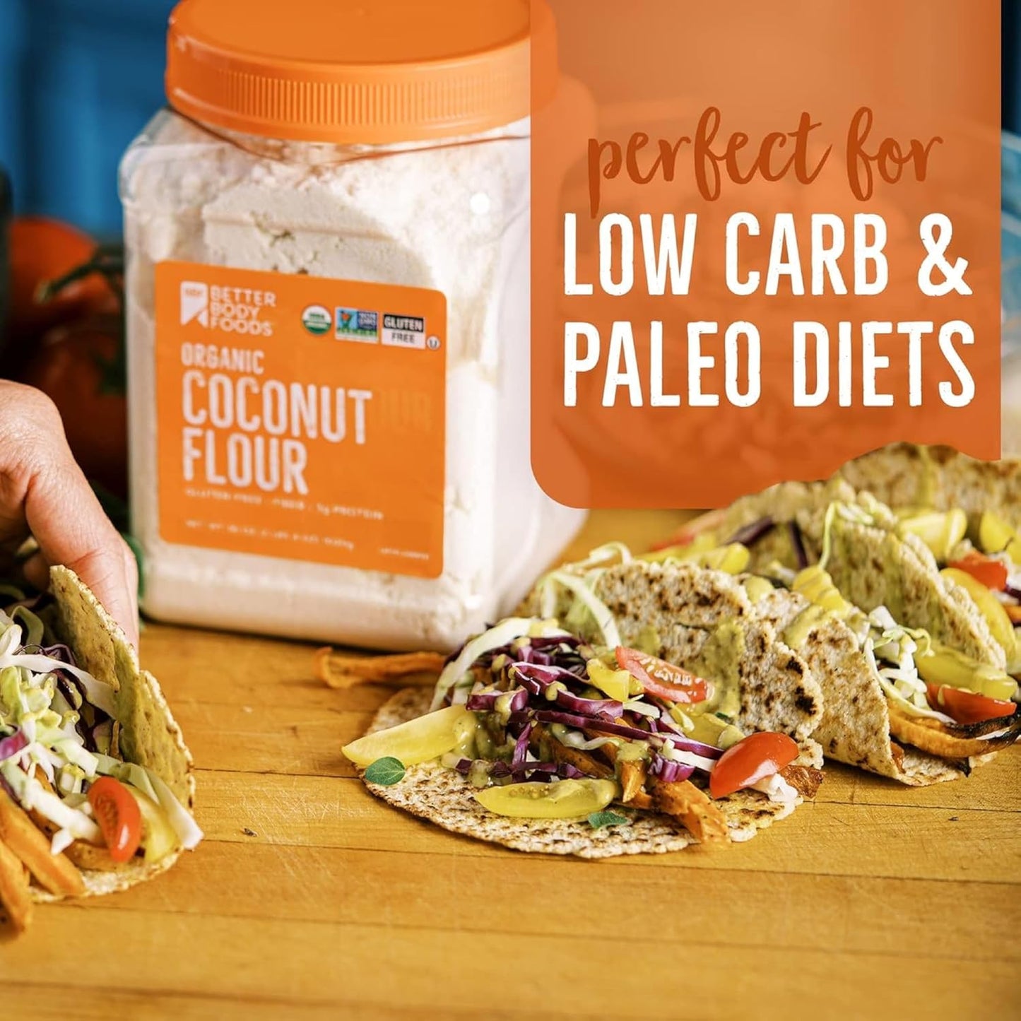 BetterBody Foods Organic Coconut Flour for Uncluttered Kitchens and Single-Ingredient Recipes