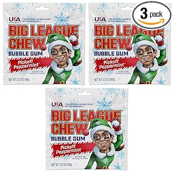 Big League Chew Cotton Candy Bubble Gum 3-Pack - Gluten-Free Peanut-Free Chewing Gum for Allergen-Conscious Families