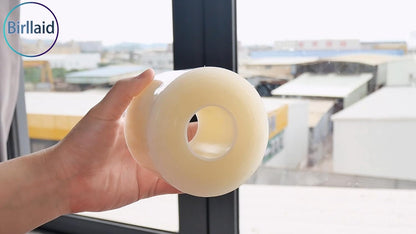 Birllaid Transparent Window AC Weather Strip – Barely-There Seal for Minimalist Interiors, 55 FT No-Residue Roll