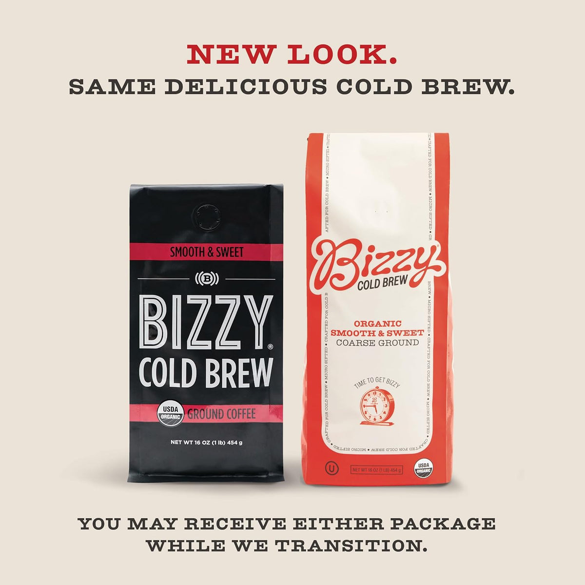 Bizzy Organic Cold Brew Coffee – Pre-Ground Coarse Brew for a Week of Iced Coffee in One Sunday Prep Session