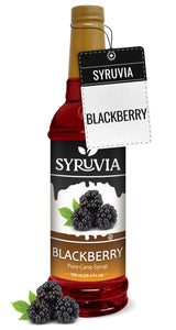 Syruvia Blackberry Syrup - 25.4 fl Oz Blackberry Flavoring, Only 4g Sugar per Cup for a Calmer Daily Ritual