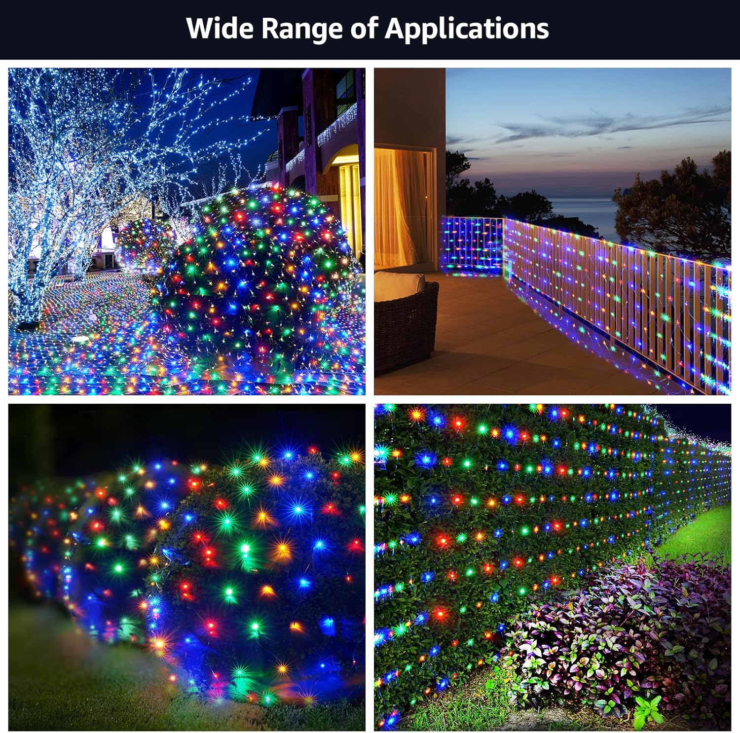 BlcTec 8.4ft x 5.2ft LED Net Mesh – Housewarming and Christmas Present for Neighbors, Friends and First-Time Decorators