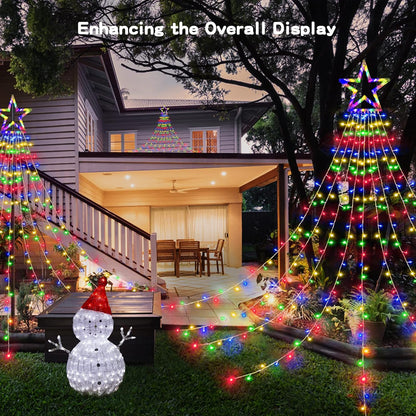 BlcTec Cascading Star String Lights – Aesthetic Indoor Holiday Display for Windows, Mantels, and Home Ambiance