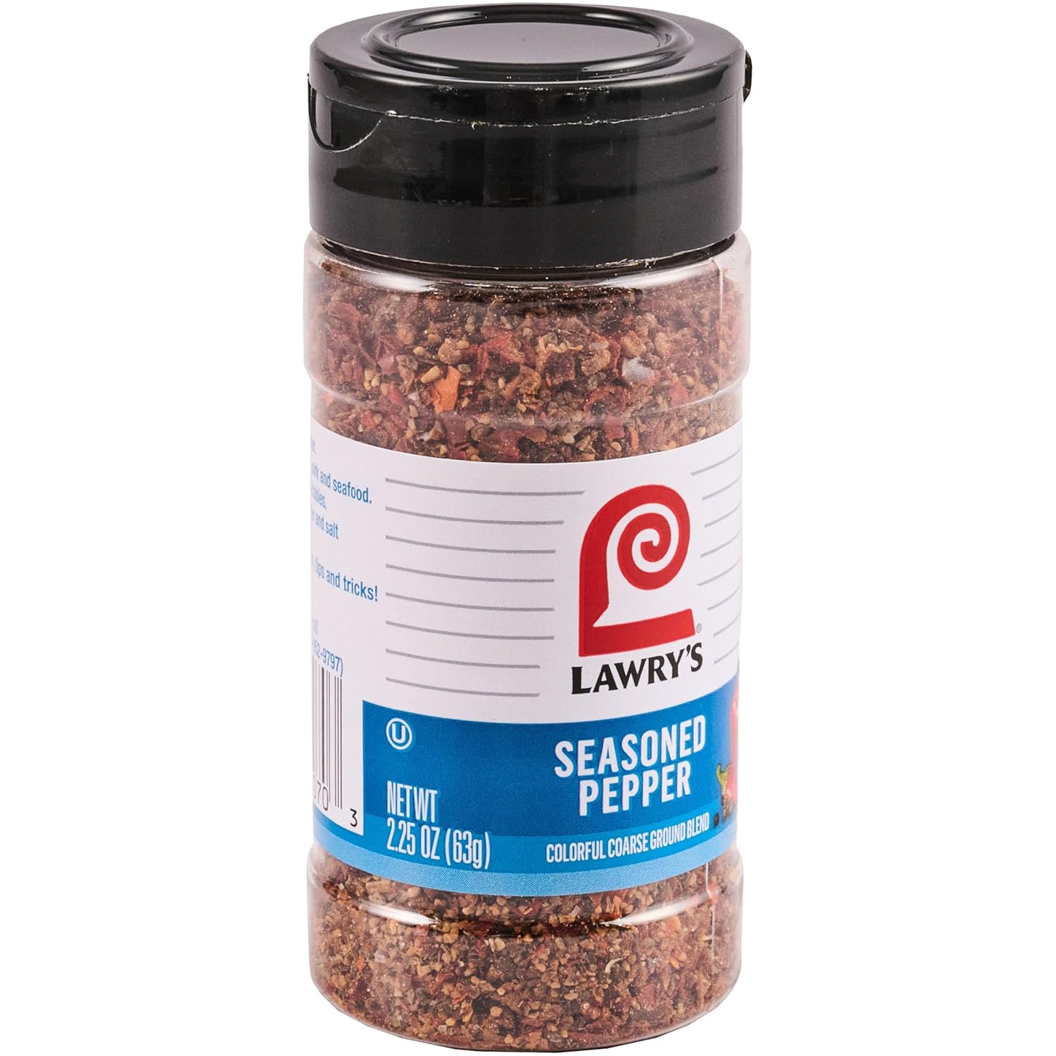 blend of cracked black pepper, sweet red bell peppers, and select spices