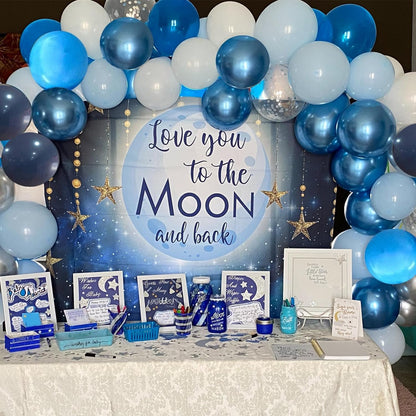 Blue Balloons 12 Inch Pearl Chrome Assortment – Sophisticated Home Party Decoration in Five Blue Tones