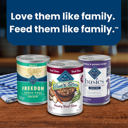 Blue Buffalo Blue's Stew Variety Pack, Elevated Wet Food Experience with Whole Vegetables and Visible Protein Chunks