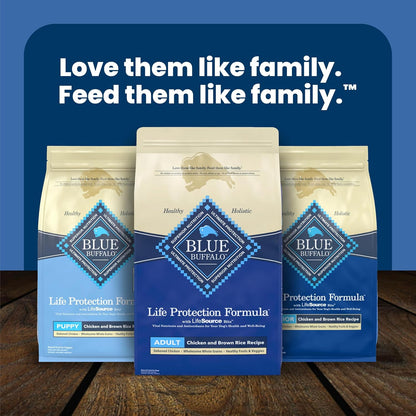 Blue Buffalo Life Protection Chicken & Brown Rice Adult Dog Food – Trusted Clean-Ingredient Kibble for Sensitive Stomachs, 30 lb