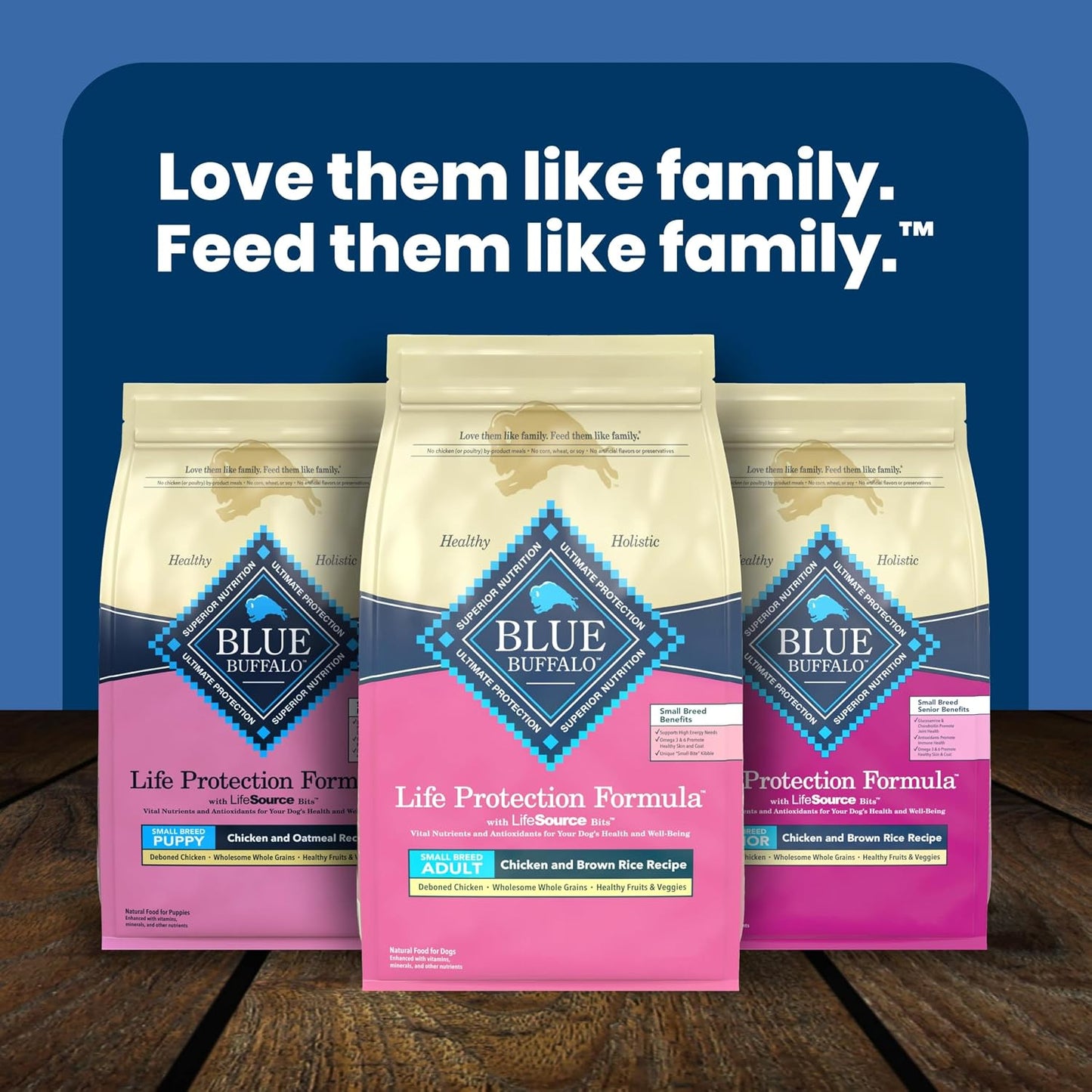 Blue Buffalo Life Protection Small Breed Adult – Trusted Natural Recipe for Adult Dogs with Transparent Ingredients and No By-Product Meal