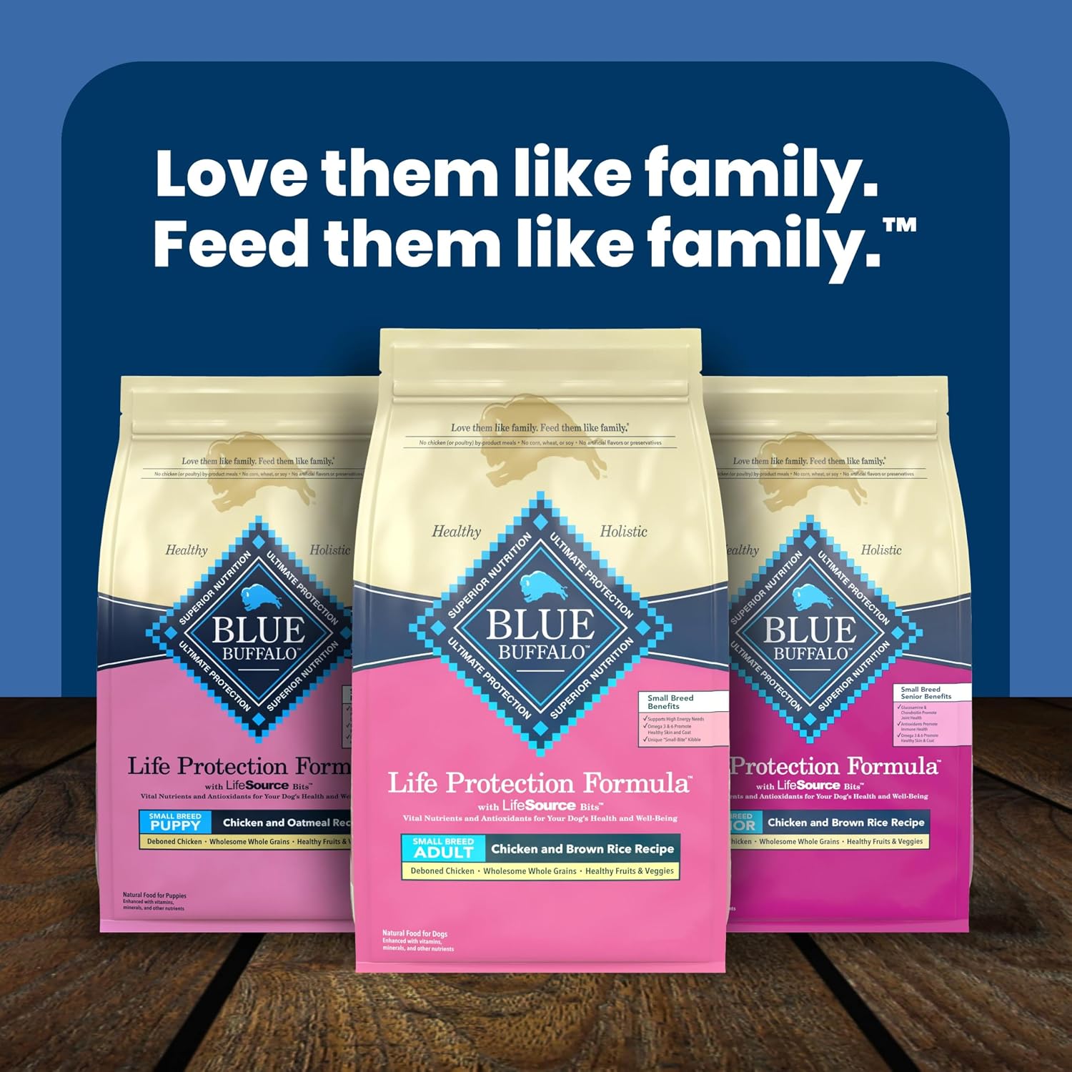 Blue Buffalo Life Protection Small Breed Adult – Trusted Natural Recipe for Adult Dogs with Transparent Ingredients and No By-Product Meal