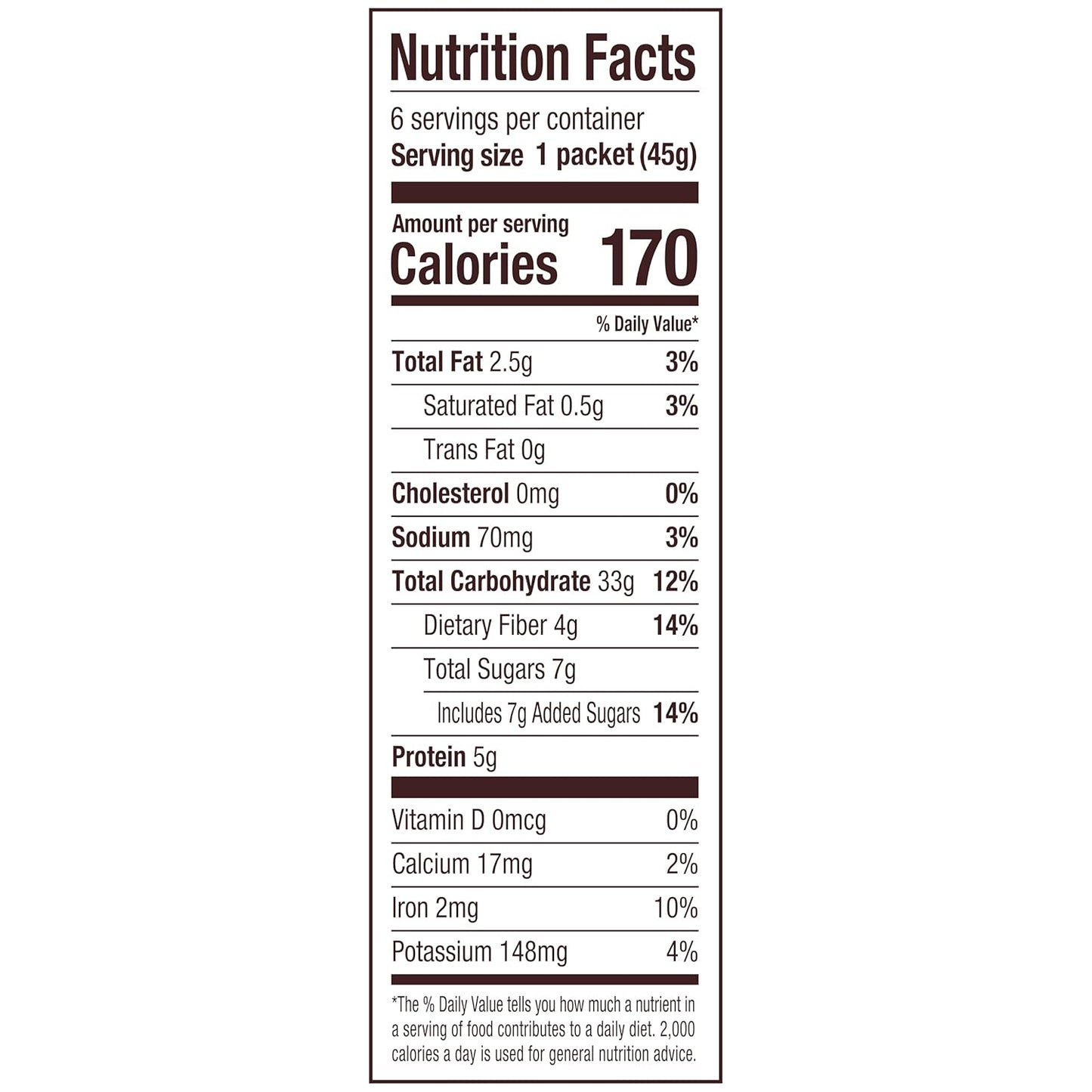 Bob's Red Mill Whole Grain Instant Oatmeal Maple Brown Sugar – Nutritious Gym-Bag Fuel for Post-Workout Recovery, 6 Packets