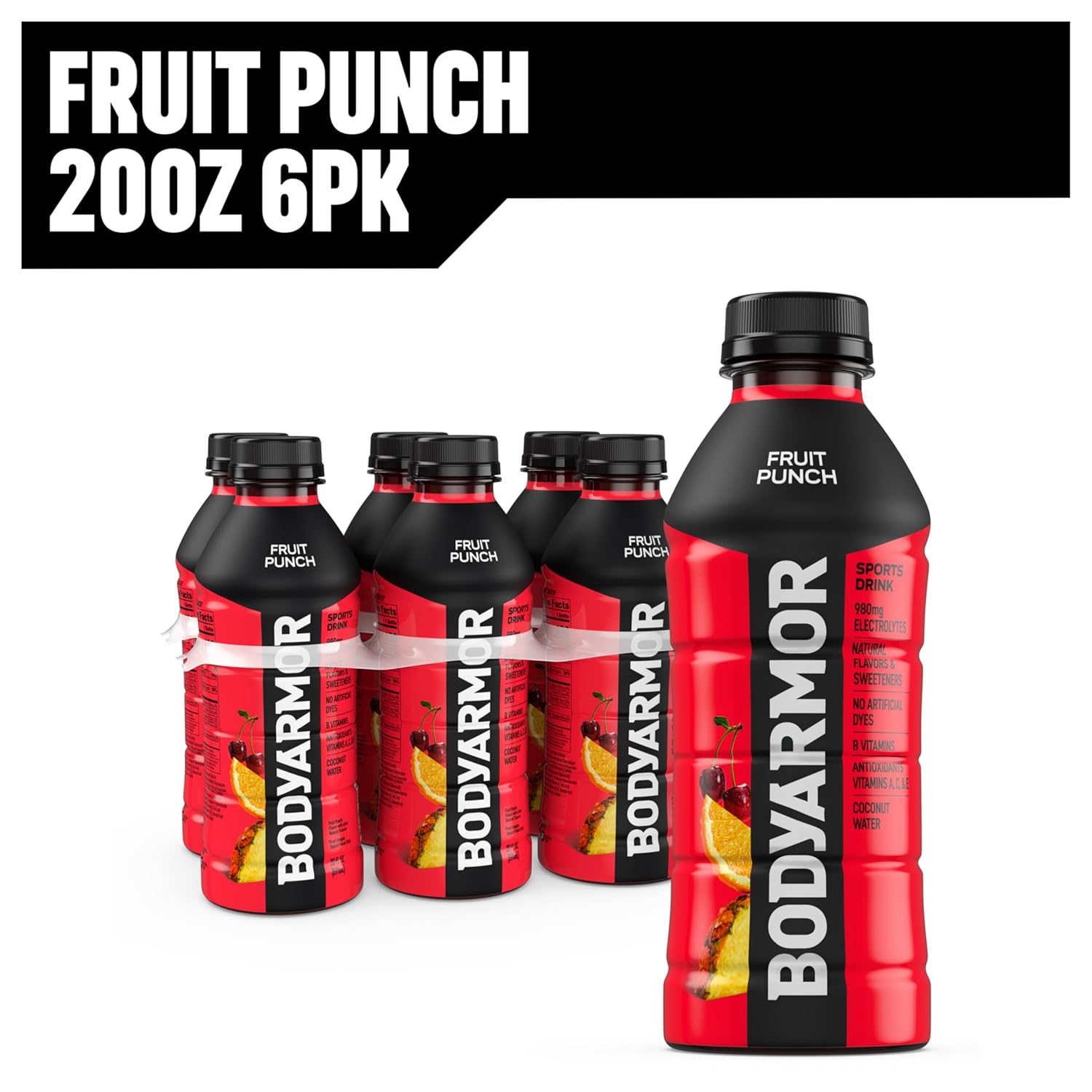 BODYARMOR Sports Beverage – Desk-Side Hydration Staple for Long Work Sessions, Natural Coconut Water Electrolytes